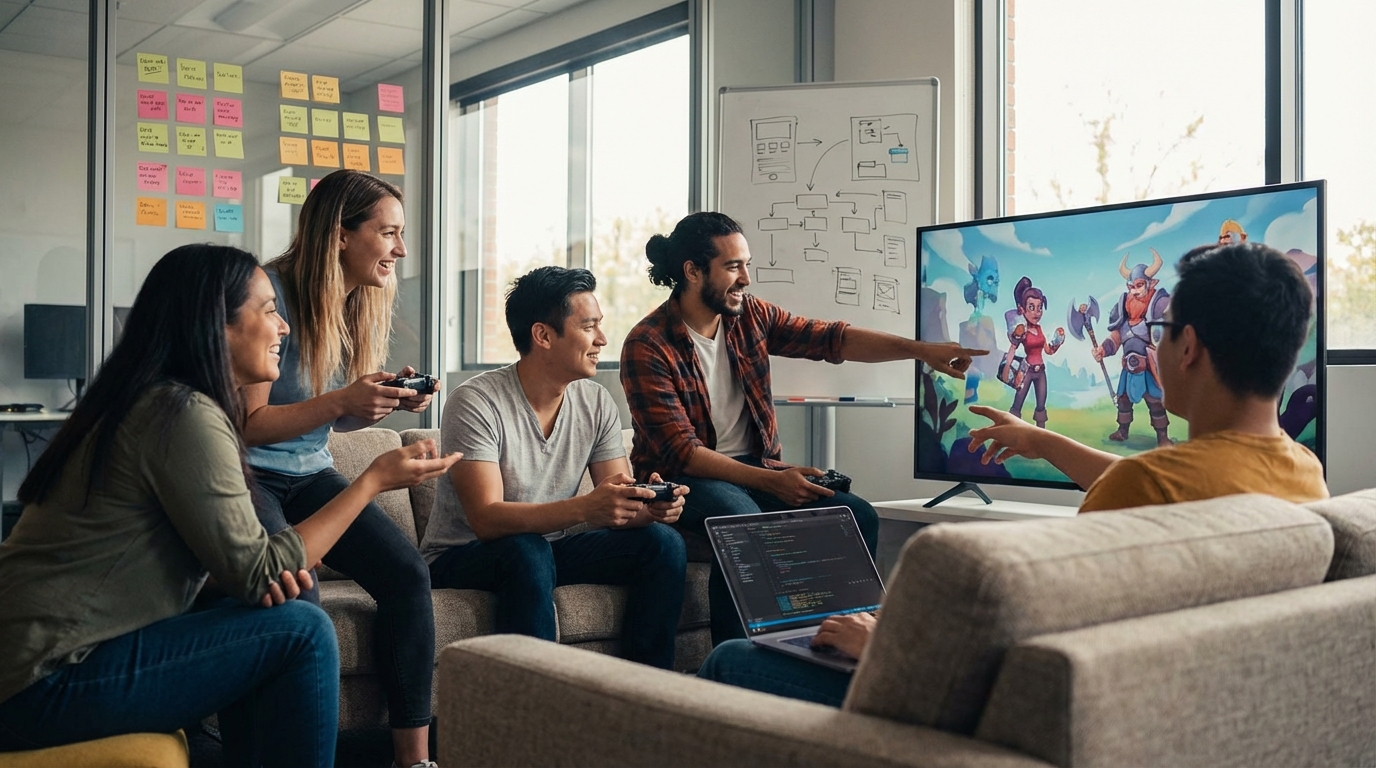 Social play in a modern game development studio