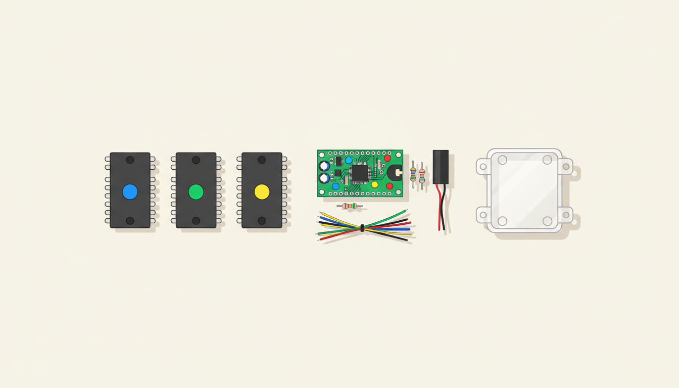 Space Dice Kit components illustration