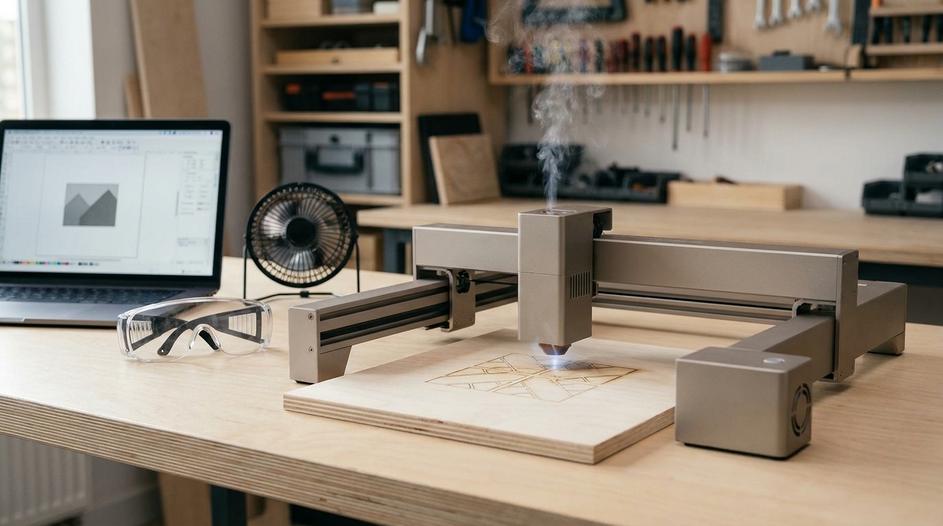 Basic laser engraving setup