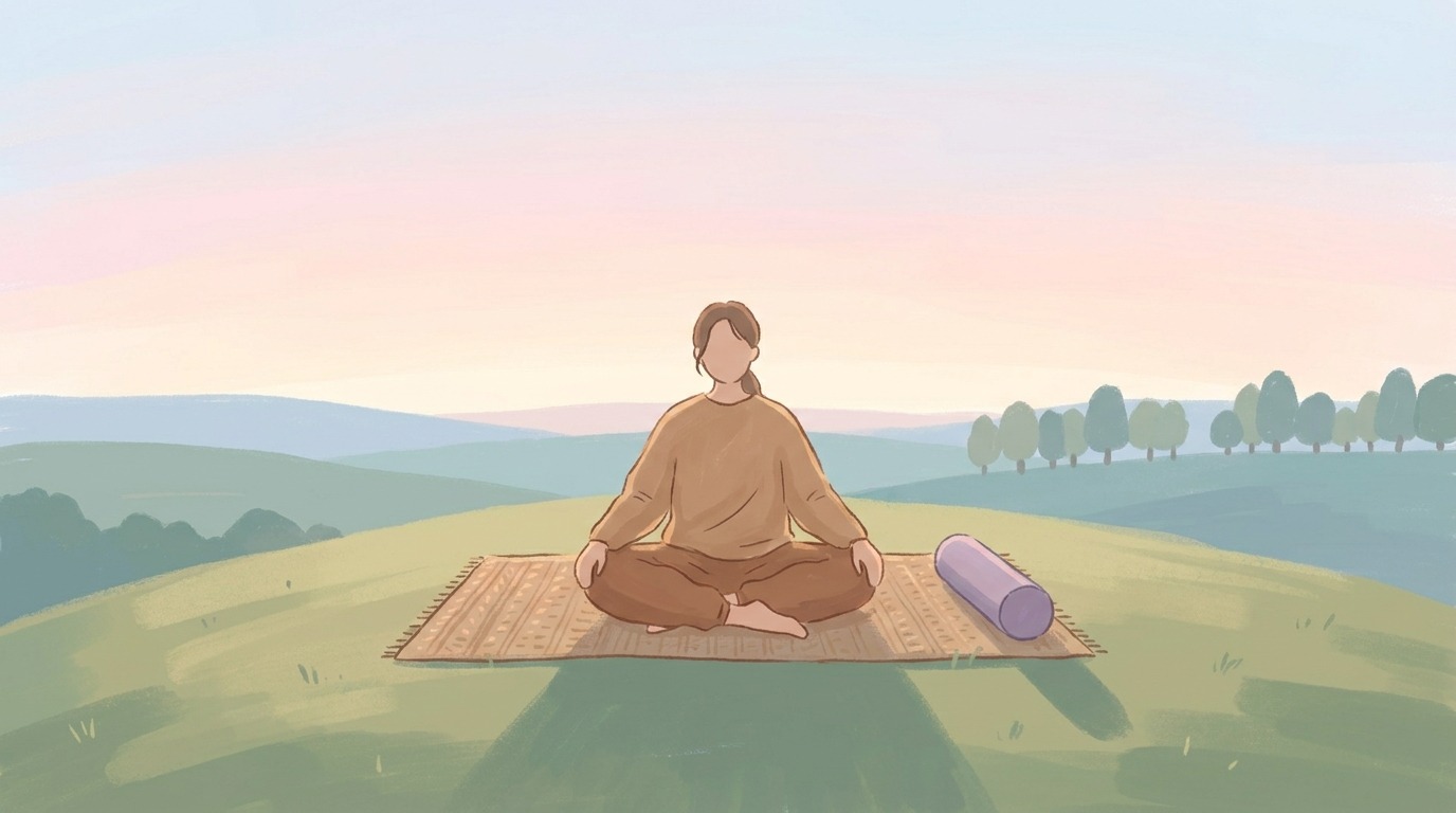 Yoga practice scene